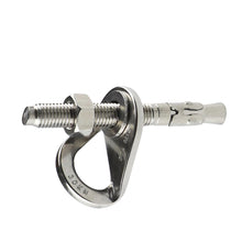 Load image into Gallery viewer, 304 Stainless Steel Rock Climb Anchor Point 25 30 35KN Piton Nut Anchor Bolt Hanger Plate Expansion Nail Caving Belay Rigging