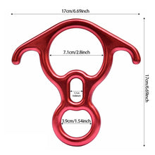 Load image into Gallery viewer, Rock Climbing Descender OX Horn 8 Descend Ring Downhill Eight Ring With Bent-ear Rappelling Gear Belay Device Equipment