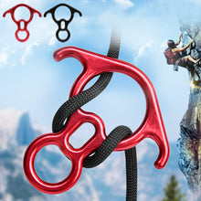 Load image into Gallery viewer, Rock Climbing Descender OX Horn 8 Descend Ring Downhill Eight Ring With Bent-ear Rappelling Gear Belay Device Equipment
