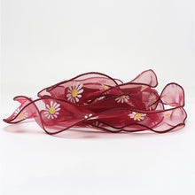 Load image into Gallery viewer, 4cm*9m Daisy Pattern Ribbon Gracefull Fish Tail Gift Decoration Bow Ribbons Packaging Material Wrapping Supplies