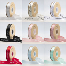 Load image into Gallery viewer, 5yards "Just for You" Printed Polyester Ribbon Letters Print Ribbon for DIY Gift Packing Wedding Christmas Bow Ribbons