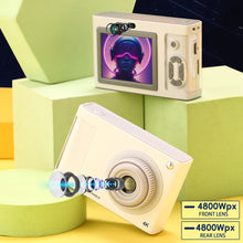 Load image into Gallery viewer, Y2K CCD Camera 1080P 48MP Portable Kids Camera 4X Zoom with Dual Lenses 2.4inch IPS Screen for Boys Girls Teenagers Gift
