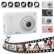 Load image into Gallery viewer, Y2K CCD Camera 1080P 48MP Portable Kids Camera 4X Zoom with Dual Lenses 2.4inch IPS Screen for Boys Girls Teenagers Gift