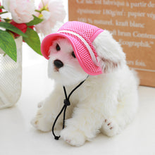 Load image into Gallery viewer, Summer Pet Hat Breathable Sunshade Cat And Dog Hat Bow Ear Leakage Dog Supplies Pet Clothes For Small Dogs