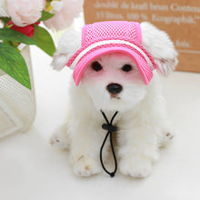 Load image into Gallery viewer, Summer Pet Hat Breathable Sunshade Cat And Dog Hat Bow Ear Leakage Dog Supplies Pet Clothes For Small Dogs