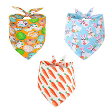 Load image into Gallery viewer, 4PCS Dog Easter Costumes Adorable Bunny Ears Headband Cute Dog Bandana Funny Carrot Shape Rope Teeth Cleaning Dog Chew Toys