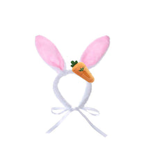 Load image into Gallery viewer, 4PCS Dog Easter Costumes Adorable Bunny Ears Headband Cute Dog Bandana Funny Carrot Shape Rope Teeth Cleaning Dog Chew Toys