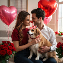 Load image into Gallery viewer, Valentine's Day Pet Cat and Dog Love Hat Adjustable Crochet Collar Holiday Dress Photo Accessory