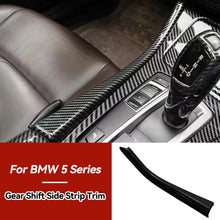 Load image into Gallery viewer, Car Interior Gear Shift Side Strip Trim Styling Accessories Carbon Fiber Pattern For BMW 5 Series F10 F11 525L I520L 2011 - 2017 LHD