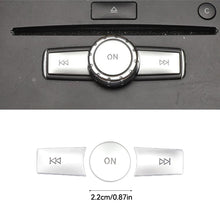 Load image into Gallery viewer, 3Pcs Car Volume ON Buttons Cover Stickers Trim Fit For Mercedes Benz A B C ML CLS Class GLA200 ML GLK300 E260 Auto Accessories