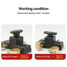 Load image into Gallery viewer, 12V/24V 100A Car Battery Disconnect Switch Isolator Power Cut Off Kill Switches For RV ATV Boat Truck Auto Yacht
