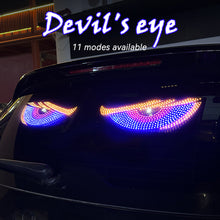 Load image into Gallery viewer, 2Pcs Upgraded Car LED Devil's Eye Decorative Light Rear Warning Light Red Devil Eye Atmosphere Light Auto Decoration Accessories