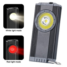 Load image into Gallery viewer, Multifunctional Portable Keychain Light With Back Clip Outdoor COB Camping Magnetic Working Light Running Hat Clip Flashlight