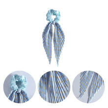 Load image into Gallery viewer, Handmade Creased Floral Ribbon Headband European American Cross-border Large Intestine Loop Tied Ponytail Headband Fashionable Hair Accessory