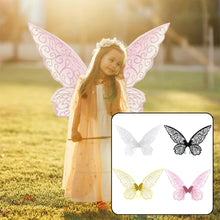 Load image into Gallery viewer, Butterfly Wings Irregular Cicada Wings Elf Costumes Angel Wings Stage Performance Props Light Gold Butterfly Wings Prop