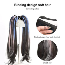 Load image into Gallery viewer, Wig, Ponytail Female Sweet Cool Highlights Colorful Fake Ponytail Internet Celebrity Natural Simulation Hair Fake Braid Headwear