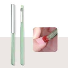 Load image into Gallery viewer, Small Thin Pen Construction Square Round Head Flat Mouth Phototherapy Pen Coated with Rubber Powder Green Frosted Pen Handle Nail Art Pen