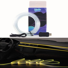 Load image into Gallery viewer, 1/2/3/4/5M Car USB Interior Ambient RGB LED Light Strip Invisible Fiber Optic Atmosphere Lamp Support APP Voice Control