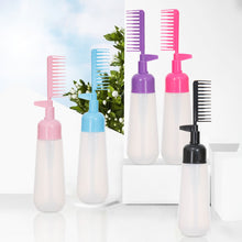 Load image into Gallery viewer, Press Comb Hair Dye Bottle Refillable Hair Root Application Bottle Household Shampoo Hair Coloring Hairdressing Styling Tool