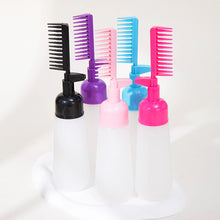Load image into Gallery viewer, Press Comb Hair Dye Bottle Refillable Hair Root Application Bottle Household Shampoo Hair Coloring Hairdressing Styling Tool