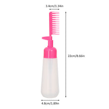 Load image into Gallery viewer, Press Comb Hair Dye Bottle Refillable Hair Root Application Bottle Household Shampoo Hair Coloring Hairdressing Styling Tool