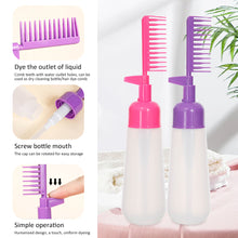 Load image into Gallery viewer, Press Comb Hair Dye Bottle Refillable Hair Root Application Bottle Household Shampoo Hair Coloring Hairdressing Styling Tool
