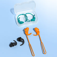 Load image into Gallery viewer, Anti-loss Triple-layer Silicone Earplugs Waterproof Swimming Earplugs Comfortable Durable Sound Insulation Noise Reduction Earplugs