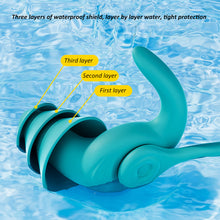 Load image into Gallery viewer, Anti-loss Triple-layer Silicone Earplugs Waterproof Swimming Earplugs Comfortable Durable Sound Insulation Noise Reduction Earplugs