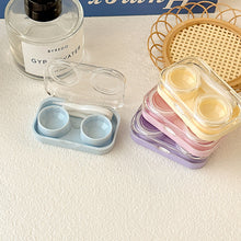 Load image into Gallery viewer, Transparent Non Twist Cover Contact Lens Case Compact Portable Multicoloured Contact Lens Storage Care Case With Washer