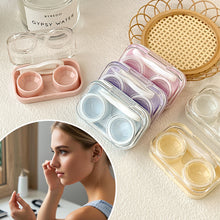 Load image into Gallery viewer, Transparent Non Twist Cover Contact Lens Case Compact Portable Multicoloured Contact Lens Storage Care Case With Washer