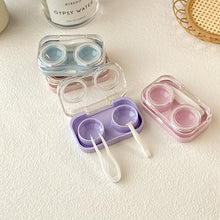 Load image into Gallery viewer, Transparent Non Twist Cover Contact Lens Case Compact Portable Multicoloured Contact Lens Storage Care Case With Washer