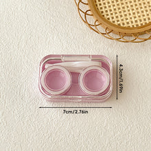 Load image into Gallery viewer, Transparent Non Twist Cover Contact Lens Case Compact Portable Multicoloured Contact Lens Storage Care Case With Washer