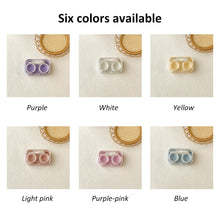 Load image into Gallery viewer, Transparent Non Twist Cover Contact Lens Case Compact Portable Multicoloured Contact Lens Storage Care Case With Washer