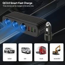 Load image into Gallery viewer, 12V/24V 120W Multifunctional Car Cigarette Lighter Fast Charger PD QC USB Quick Charge Power Adapter Charger Socket