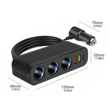 Load image into Gallery viewer, 12V/24V 120W Multifunctional Car Cigarette Lighter Fast Charger PD QC USB Quick Charge Power Adapter Charger Socket