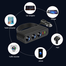 Load image into Gallery viewer, 12V/24V 120W Multifunctional Car Cigarette Lighter Fast Charger PD QC USB Quick Charge Power Adapter Charger Socket