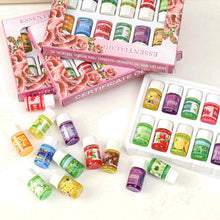 Load image into Gallery viewer, 12Pcs 3ml Car Natural Plant Essential Oils Aroma Diffuser Air Humidifier Water-soluble Air Freshener Scents Fragrance Car Perfume Refill with Box