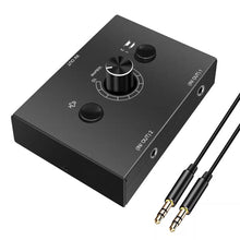 Load image into Gallery viewer, 4 Way/2 Way 3.5mm Stereo Audio Switcher Bi-Directional Audio Switch Splitter Box 2 In 1 Out 4 In 1 Out with Mute Button