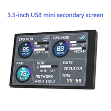 Load image into Gallery viewer, 3.5 Inch IPS Type C Secondary Screen for Computer CPU GPU RAM HDD Display 320*480 USB LCD Monitor Freely AIDA64 Windows 10 11