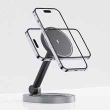 Load image into Gallery viewer, 2 In 1 Magnetic Wireless Charger Stand Pad For iPhone 15 14 13 12 11 Pro Max 11 X Apple Watch Airpods Fast Charging Dock Station
