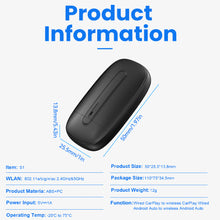 Load image into Gallery viewer, 2in1 Wireless CarPlay Adapter&Android Auto Dual interface Type-C/USB Mini Box Carplay Wired to Wireless Bluetooth Plug and Play
