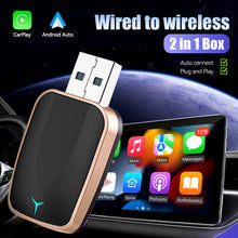 Load image into Gallery viewer, Car 2 In 1 Wireless Carplay AI Box Android Auto Plug And Play Applicable To Convert Original Wired Carplay To Wireless