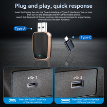 Load image into Gallery viewer, Car 2 In 1 Wireless Carplay AI Box Android Auto Plug And Play Applicable To Convert Original Wired Carplay To Wireless