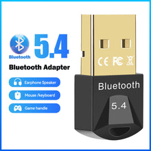 Load image into Gallery viewer, USB Bluetooth 5.4 Adapter Transmitter Receiver Audio Bluetooth Wireless USB Adapter for Computer PC Laptop