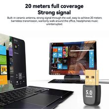 Load image into Gallery viewer, USB Bluetooth 5.4 Adapter Receiver Transmitter Drive free for PC Speaker Wireless Mouse Keyboard Music Audio