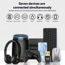 Load image into Gallery viewer, USB Bluetooth 5.4 Adapter Receiver Transmitter Drive free for PC Speaker Wireless Mouse Keyboard Music Audio