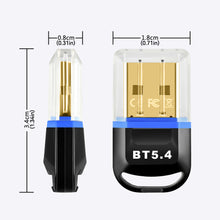Load image into Gallery viewer, USB Bluetooth 5.4 Adapter Drive free Receiver Transmitter for PC Speaker Wireless Mouse Keyboard Music Audio