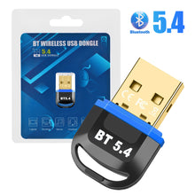 Load image into Gallery viewer, USB Bluetooth 5.4 Adapter Drive free Receiver Transmitter for PC Speaker Wireless Mouse Keyboard Music Audio