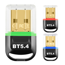 Load image into Gallery viewer, USB Bluetooth 5.4 Adapter Drive free Receiver Transmitter for PC Speaker Wireless Mouse Keyboard Music Audio