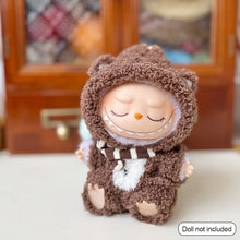 Load image into Gallery viewer, Cozy Winter Bear Onesie For 17cm Labubu Dolls Fashionable Clothes Animal-themed Doll Clothes Dolls Mini Fashion Accessories
